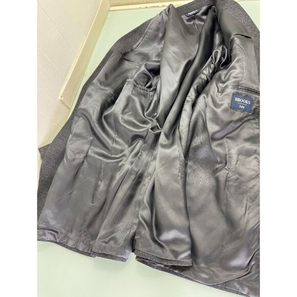 Brooks Brothers 346 Sport Coat Jacket Blazer 50R Three Button Gray 100% Wool - Picture 2 of 9